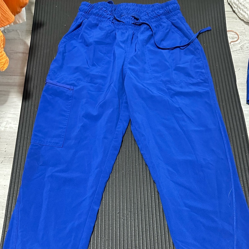 6 pair blue scrub pants